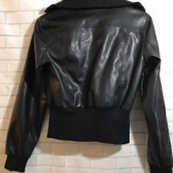 MILEY CYRUS AND MAX AZRIA BLACK BOMBER JACKET - Picture 3 of 4